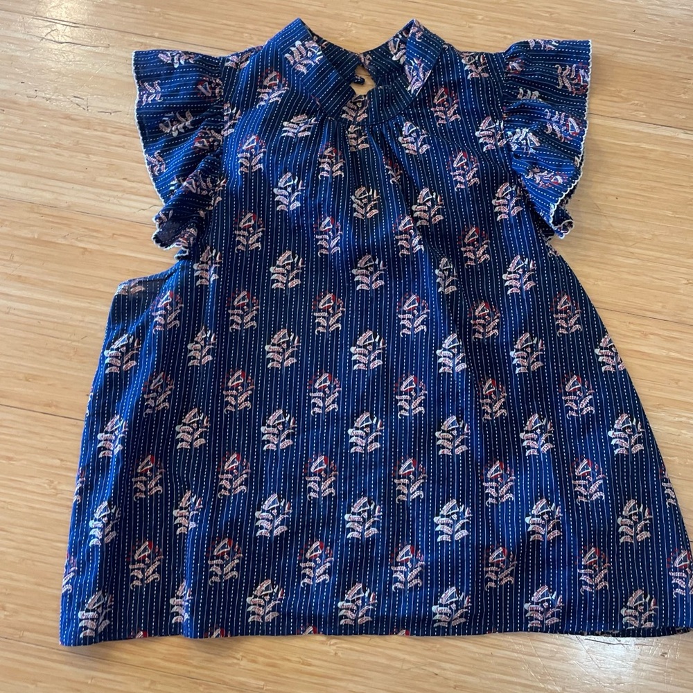 Corey Lynn Carter Sandra Ruffled Blouse Large